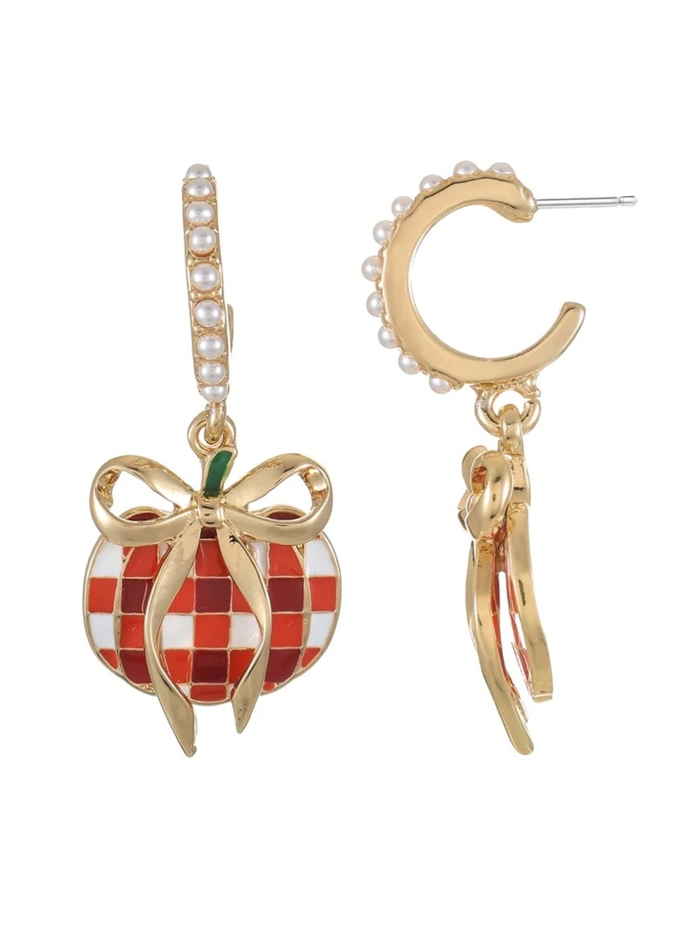 Packed Party Women's Disco Pumpkin Hoop Earrings, 1 Pair NWT